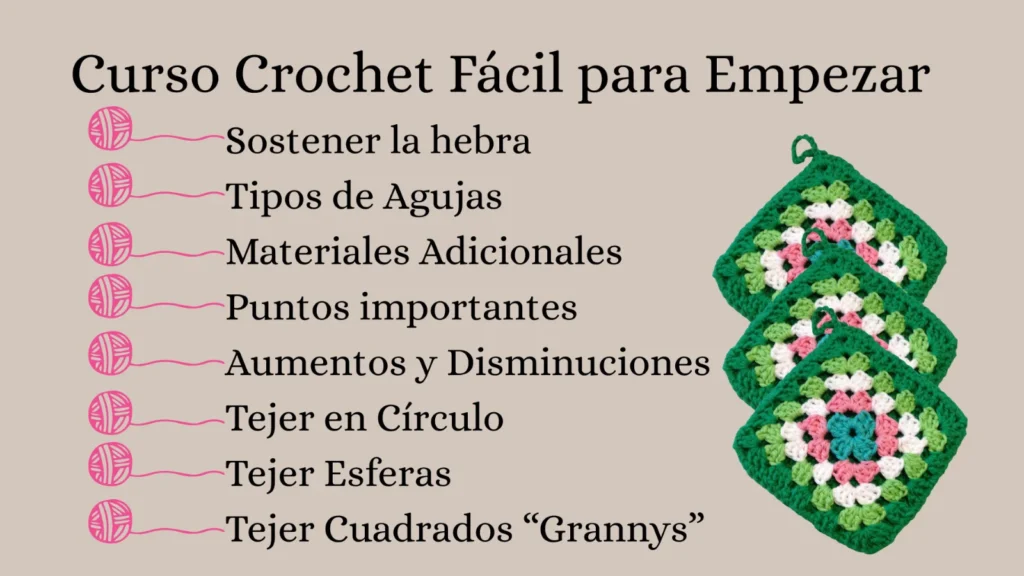 CURSO DE CROCHET PARA PRINCIPIANTES.